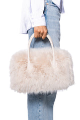 DOING DAMAGE FAUX FUR TOTE