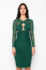 DON'T BE PETTY MESH MIDI DRESS