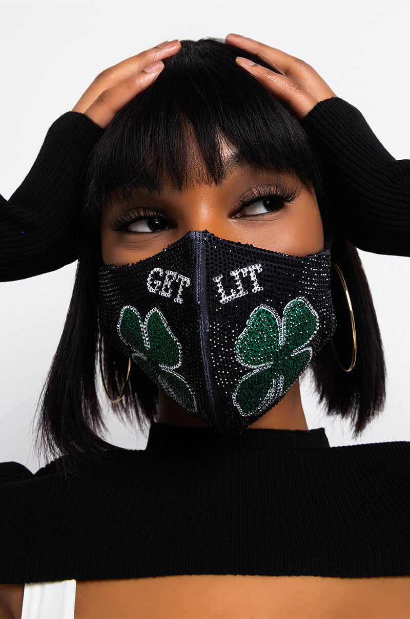 DONT PINCH ME GET LIT FASHION FACE COVER