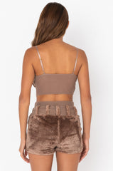 DOWN AND OUT TEDDY CORSET TOP