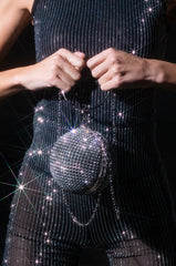 DROP THE BALL RHINESTONE CLUTCH