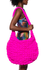 DUFFY RUCHED SHOULDER BAG IN PINK
