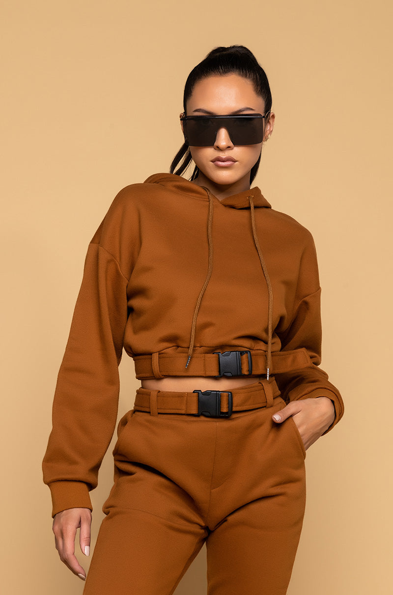 EASY TO SAY SWEATSHIRT LIGHT BROWN