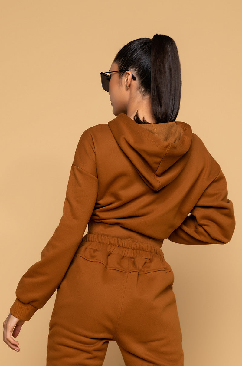 EASY TO SAY SWEATSHIRT LIGHT BROWN