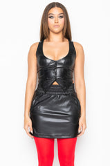 EDDIE FAUX LEATHER VEST