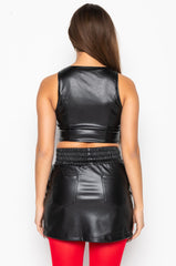 EDDIE FAUX LEATHER VEST