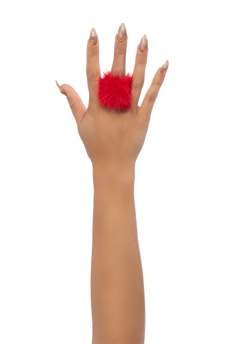 ELEVATED FUR RING
