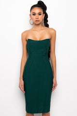 EMILIA BANDAGE TUBE MIDI DRESS