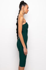 EMILIA BANDAGE TUBE MIDI DRESS
