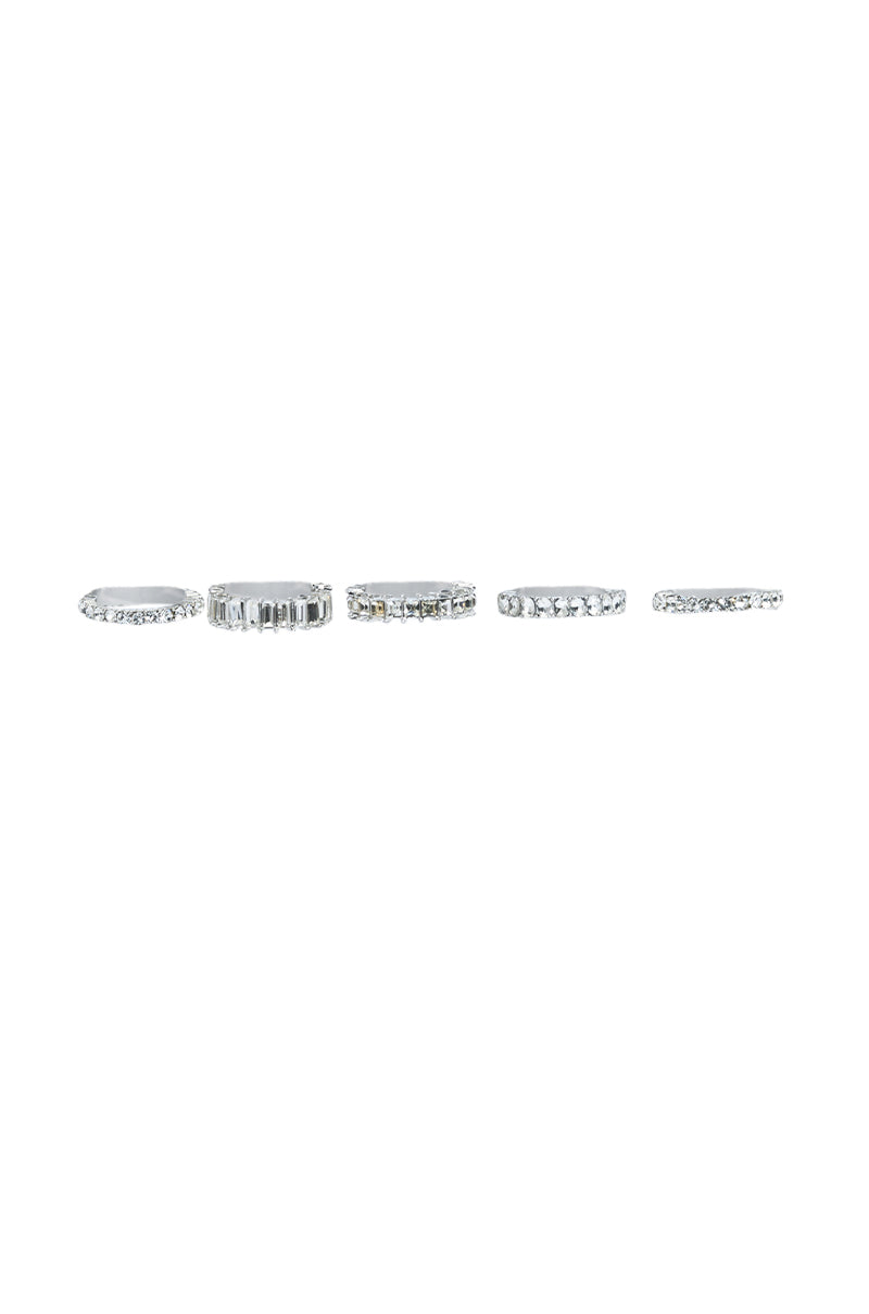 ESSENTIAL BLING RING SET IN SILVER
