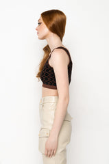 EVERYDAY KNIT BRALETTE BLACK MULTI