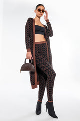 EVERYDAY MAXI KNIT CARDIGAN BLACK MULTI