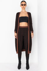 EVERYDAY MAXI KNIT CARDIGAN BLACK MULTI