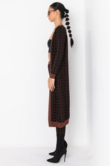 EVERYDAY MAXI KNIT CARDIGAN BLACK MULTI
