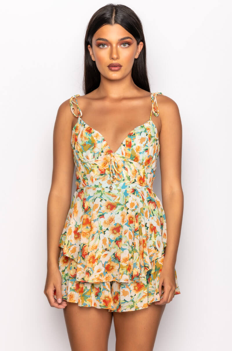 EVERYTHING AND MORE FLORAL ROMPER