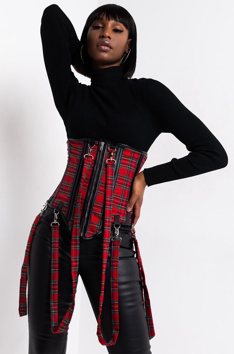 BAD BITCH CORSET RED MULTI