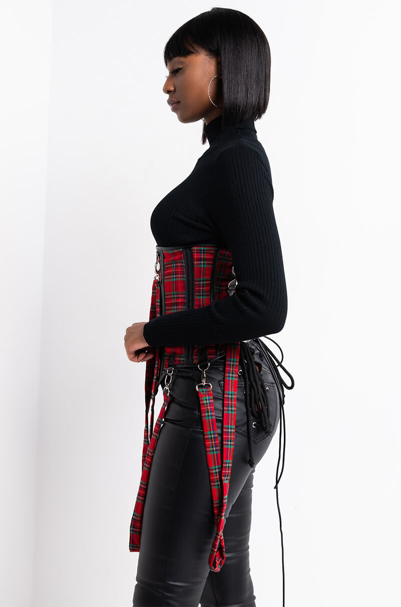 BAD BITCH CORSET RED MULTI