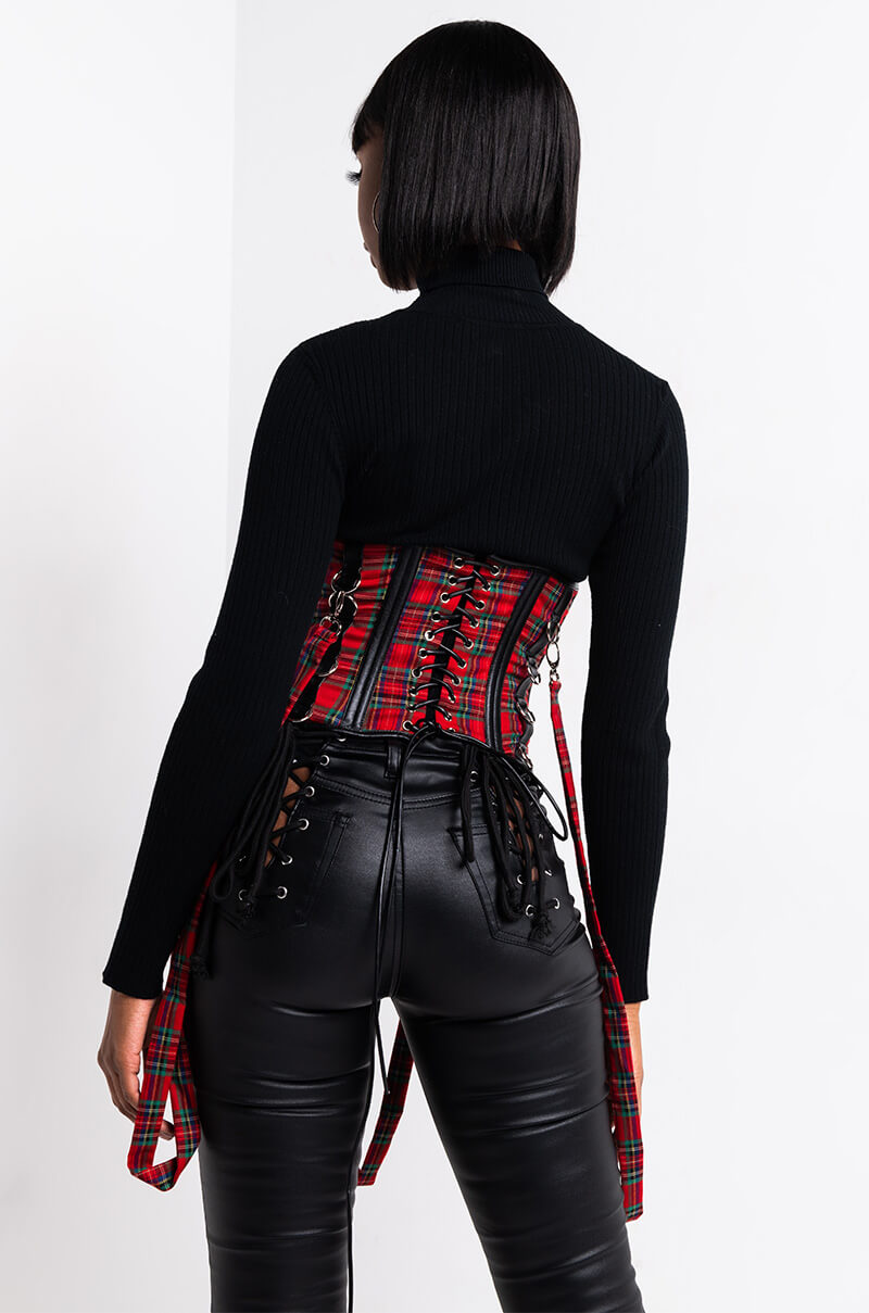 BAD BITCH CORSET RED MULTI