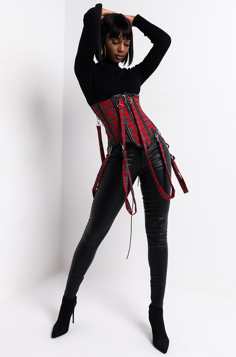 BAD BITCH CORSET RED MULTI