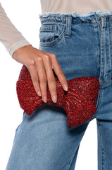 EMBELLISHED BOW CLUTCH