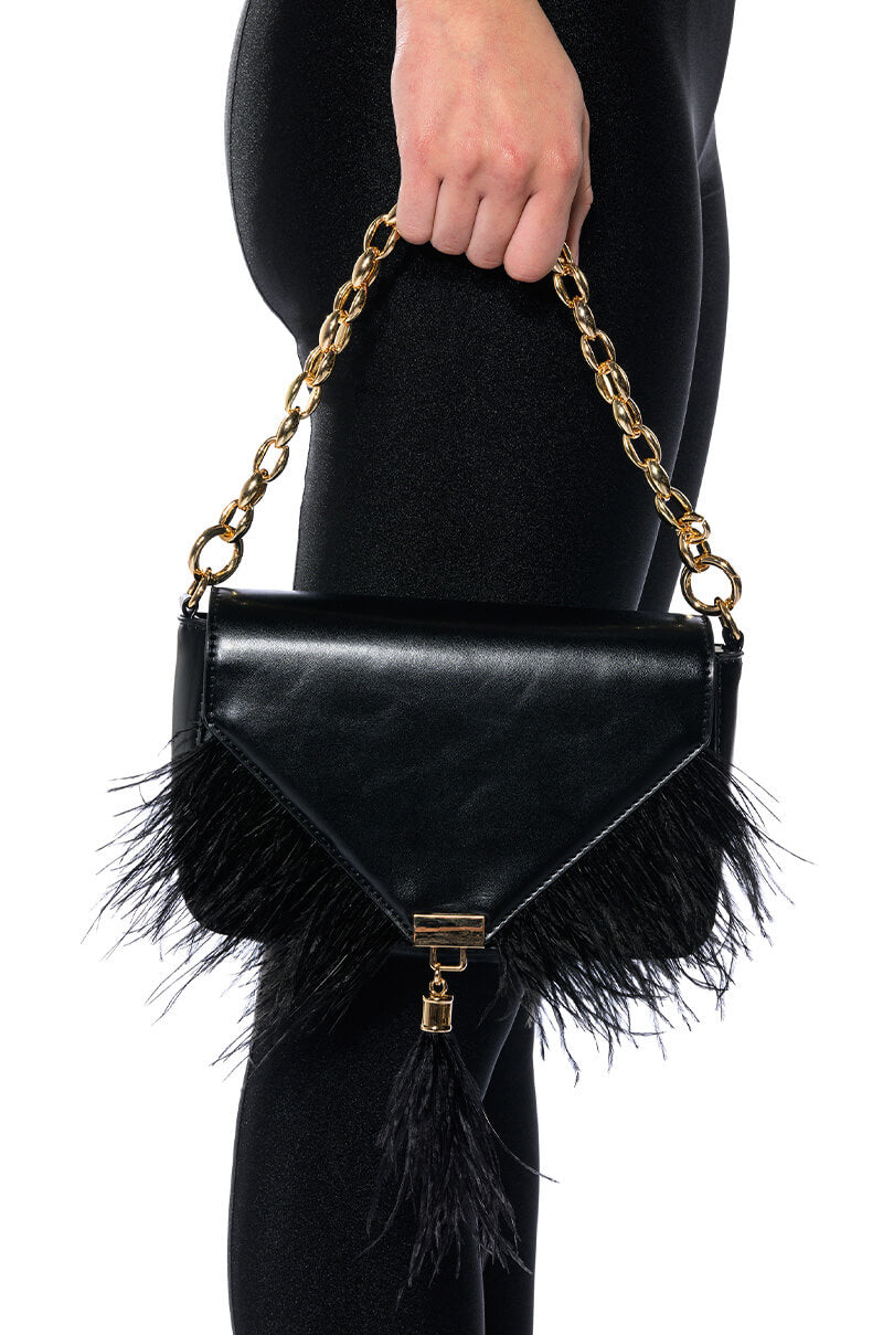 CHARLINEDA FEATHER BAG