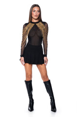 CAN'T BE TAMED CHAIN DETAIL SLEEVELESS BODYSUIT