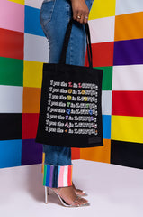 BLACK QUEEN OVERSIZED CANVAS TOTE