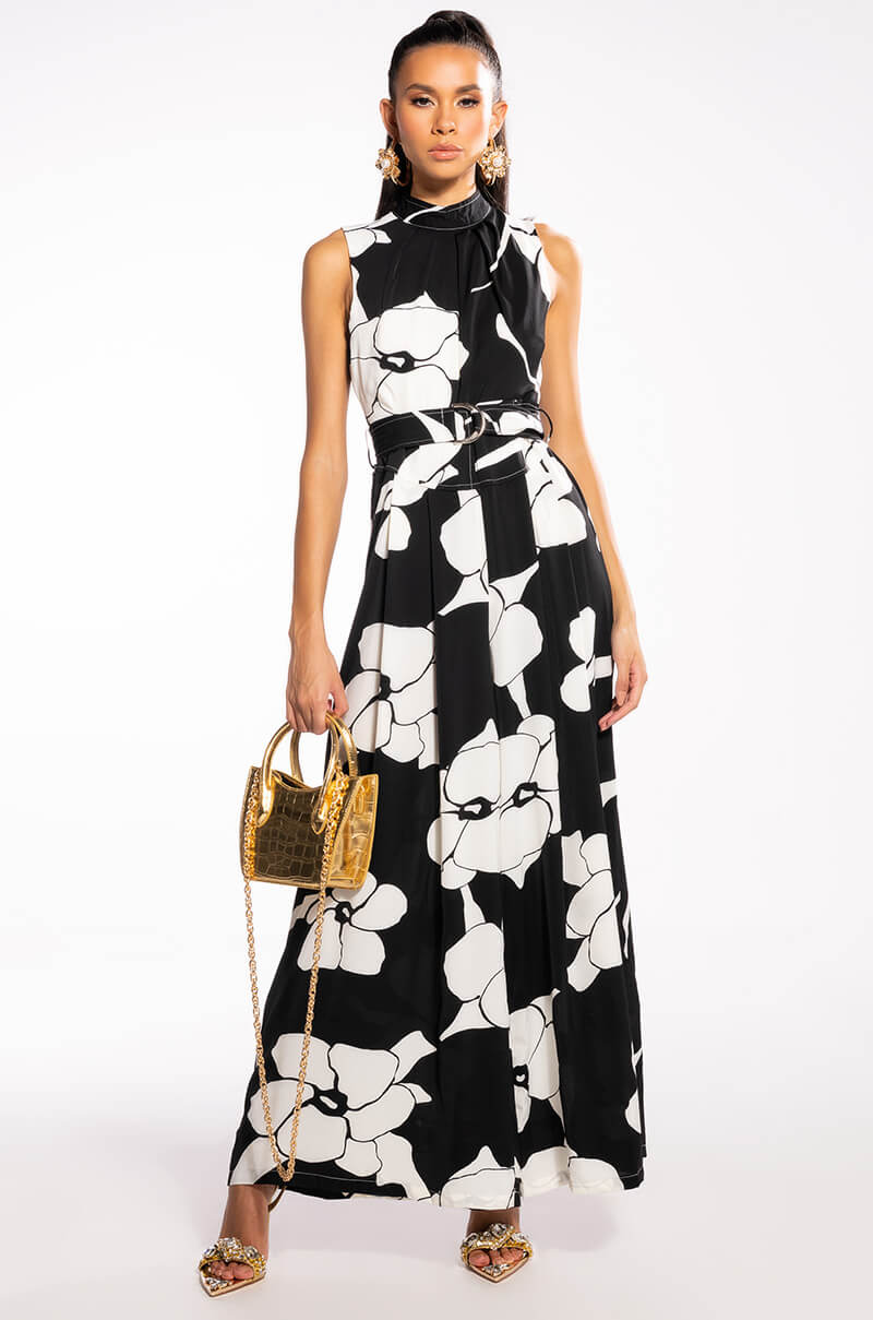 AUDREY BELTED WIDE LEG JUMPSUIT