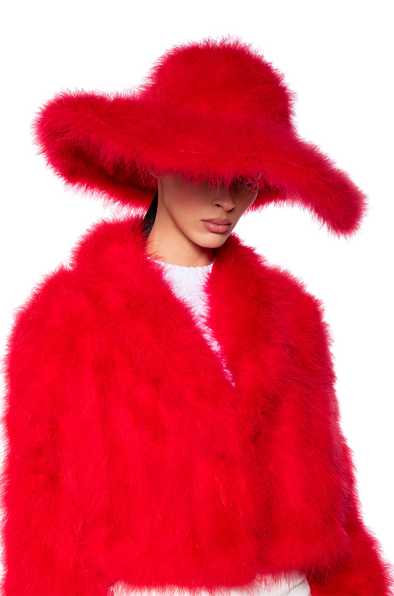 BOSS ERA OSTRICH BRIM HAT