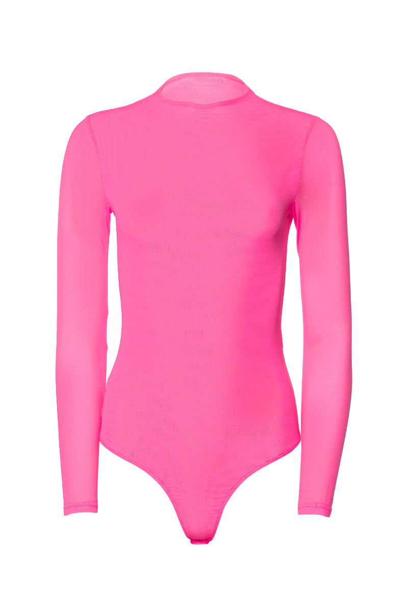 PAXTON SEXY DOUBLE MESH LONG SLEEVE BODYSUIT