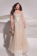 BLACK LABEL IN THE MOOD FOR GLAM DRIPPIN STONES MAXI GOWN