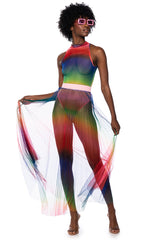 PRIDE EFFECT PLEATED MAXI SKIRT