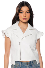 MOTO JACKET WITH POWER MESH SLEEVE