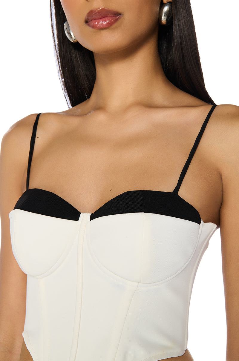 WISHFUL THINKING CORSET TOP